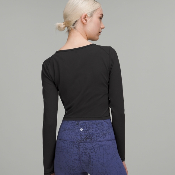 Lululemon Wundertrain Cropped Long sleeve Tee 6 - Picture 7 of 8